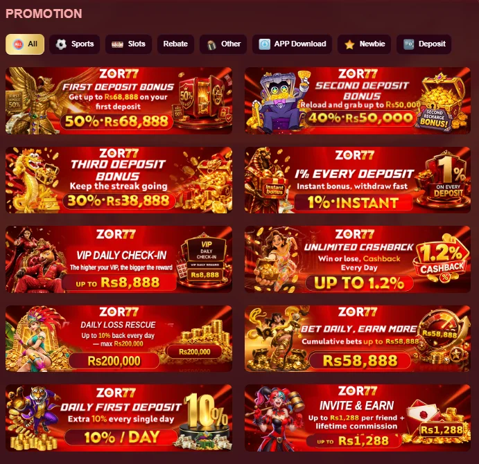ZOR77 Game bonus