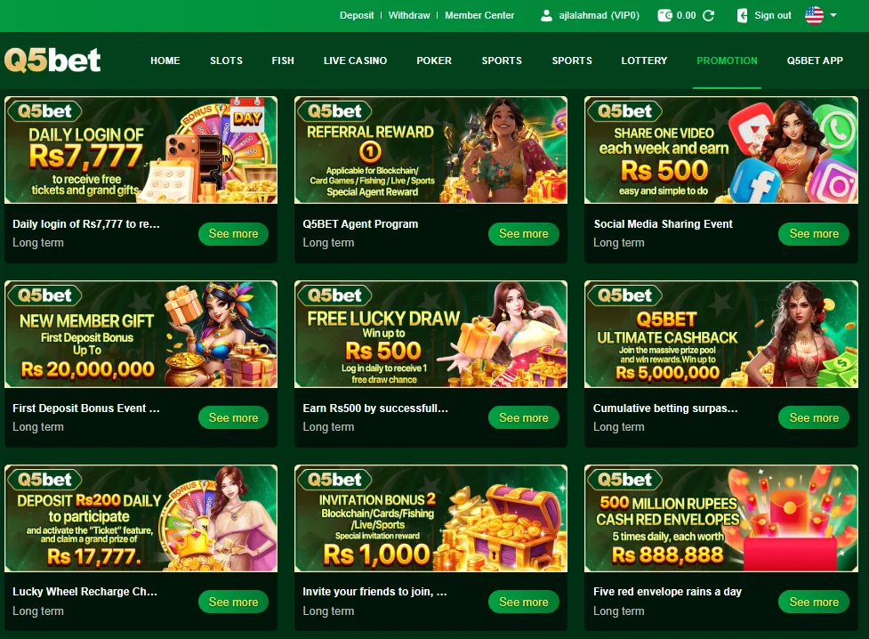 Q5bet Game bonus