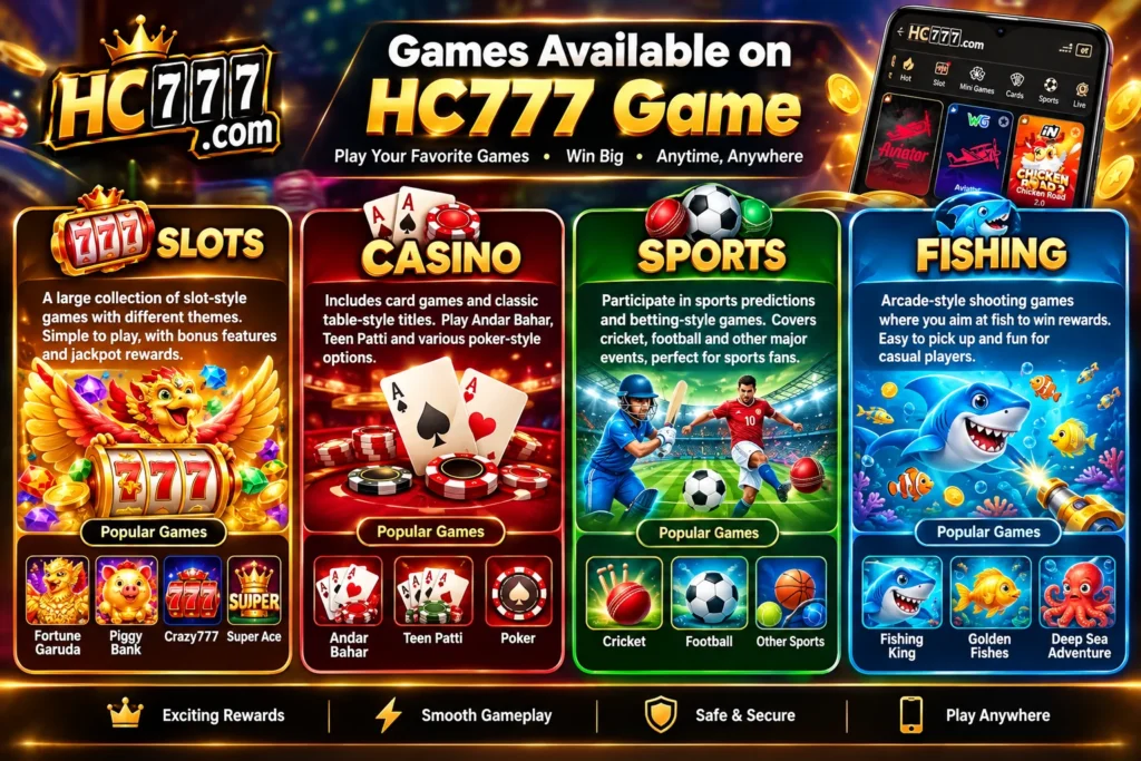 Games on HC777 APK
