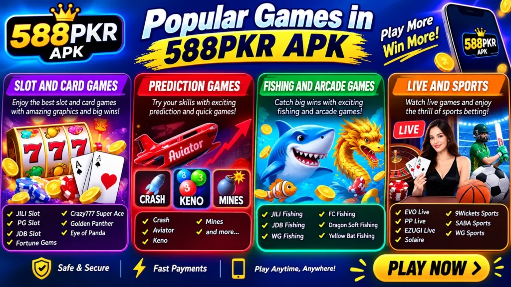 popular games in 588pkr APK
