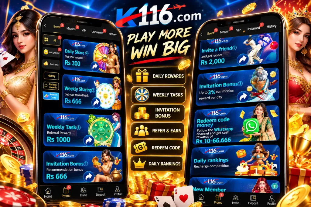 K116.com Casino Rewards